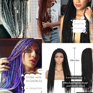 lace front wig kepang panjang Wanita