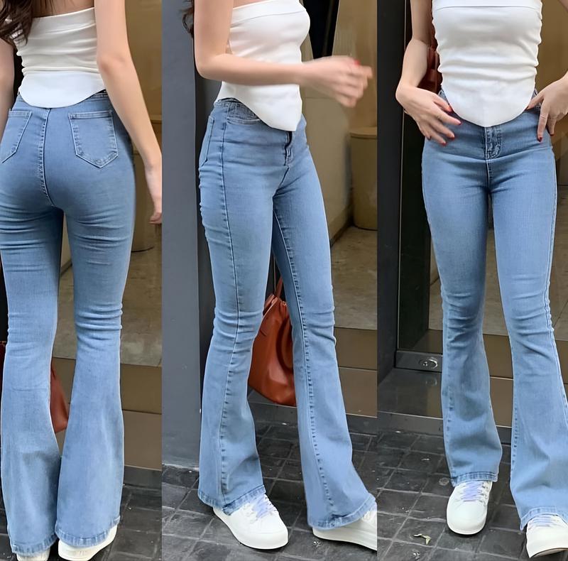 High Waist Jeans Streach Wanita Cutbray || Korean Style Straight Loose Cutbray Wanita Premium || Cutbray Jeans Wanita Bahan Melar Panjang Tebal Celana Hitam Dark 7