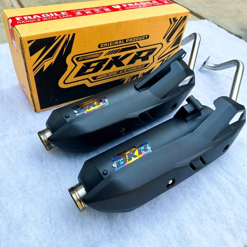 Knalpot Moncong Shijiro Paket lengkap Tameng Original BKR EXHAUST untuk Motor Beat Vario Scoopy Nmax Aerox Pcx Mio - Motorcycle Karbu Racing Silincer 5