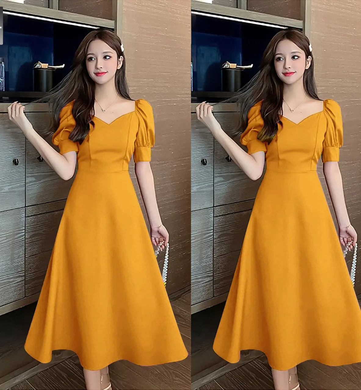 Dress Scuba Wanita Syahira Casual Baju midi