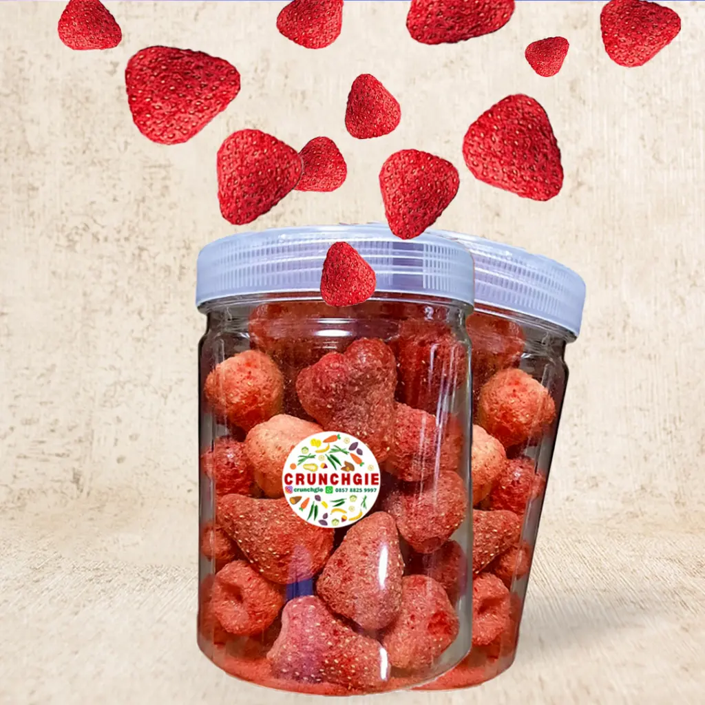 Buah Toples 800ml Crispy Snack Sayur | Keripik Buah | Buah Kering | Kripik Buah | Snack Buah | Cemilan Sehat | Keripik Strawberry | Freeze Dried Strawberry | Keripik Tin | Keripik Okra | Snack Sehat
