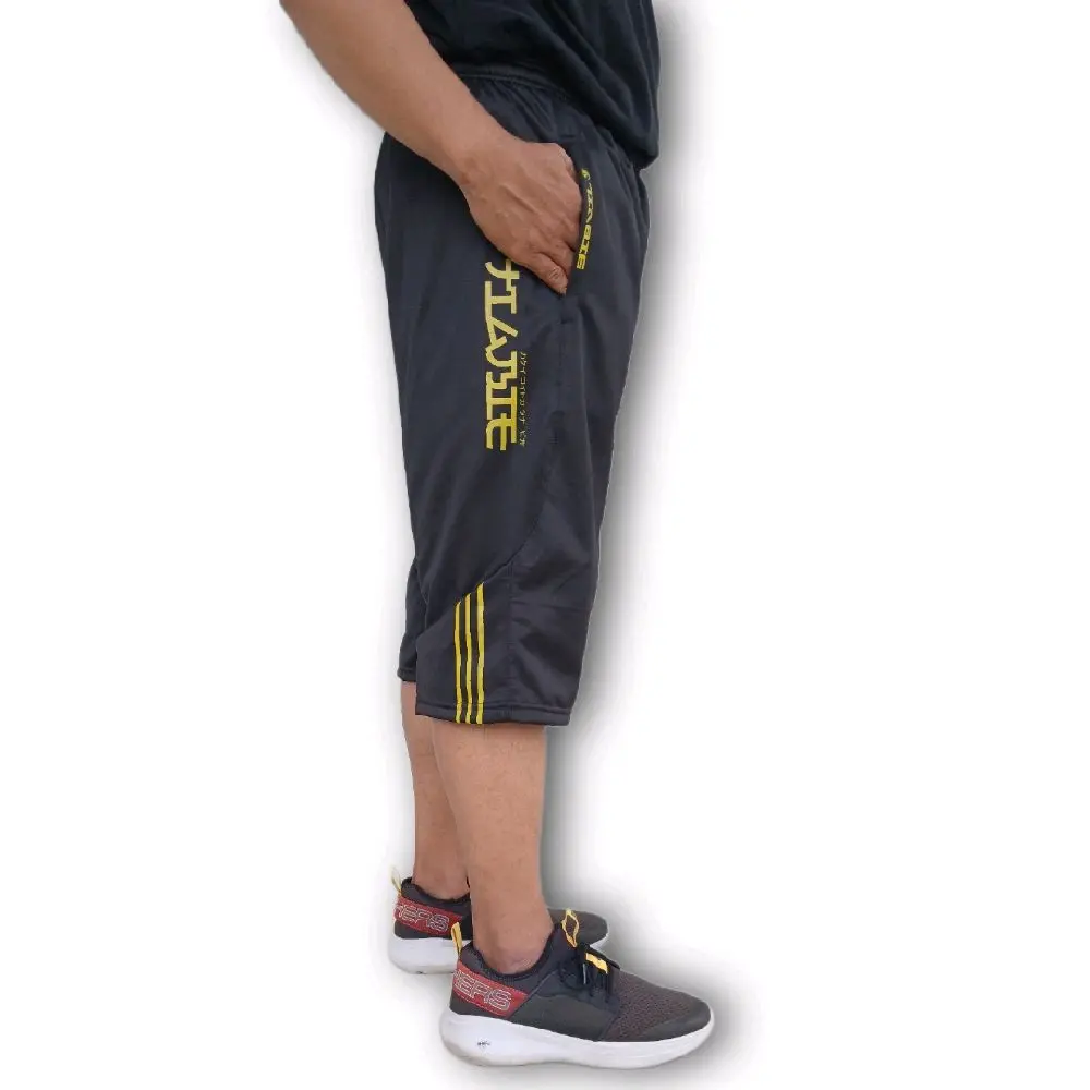 Celana Sontog 3/4 Dewasa Tiabie dengan Saku Resleting untuk Olahraga Santai Running Gym Sport
