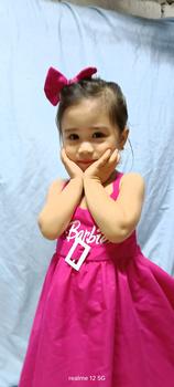 Product Review of JJAS BARBIEEE KIDS DRESS FIT 3 TO 4 and 5 to 6 YEAR OLD SPECIAL FABRIC from y**l M**e 2