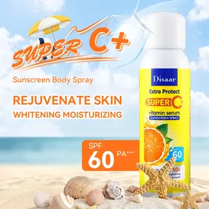 【SPF60】Disaar Badan Suncreen Spray Super VC SPF60 PA+++ UV Protection Body Sunblock Spray 160ml Normal niacinamide Moisturizers & Mists Vitamin Cover