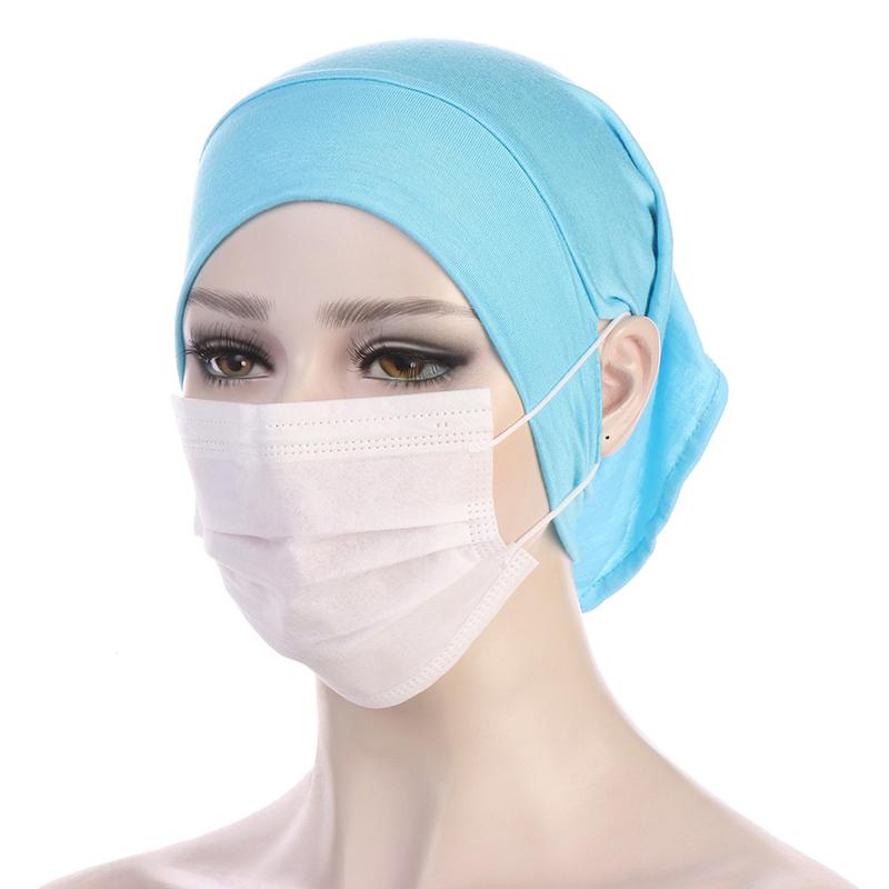 Product Introduction of Mũ Turban cho phụ nữ, có thể co giãn, Mũ trùm đầu bên trong, có xỏ lỗ tai, không bao gồm mặt nạ 23