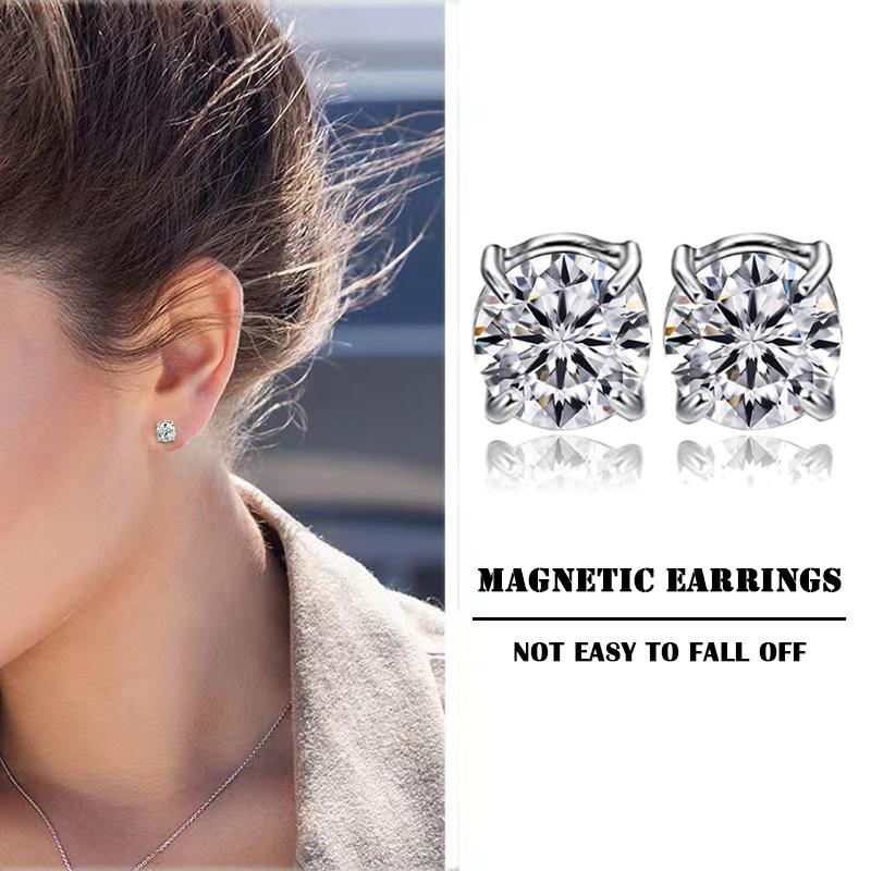 Khuyên Tai Đinh Tán Từ Tính, Nâng Cấp, Không Cần Xỏ Lỗ, Kẹp Tai, Dành Cho Phụ Nữ Và Nam Giới, Không Cần Xỏ Lỗ, Đá Hấp Thụ Sắt, Phụ Kiện Tai, Không Rơi