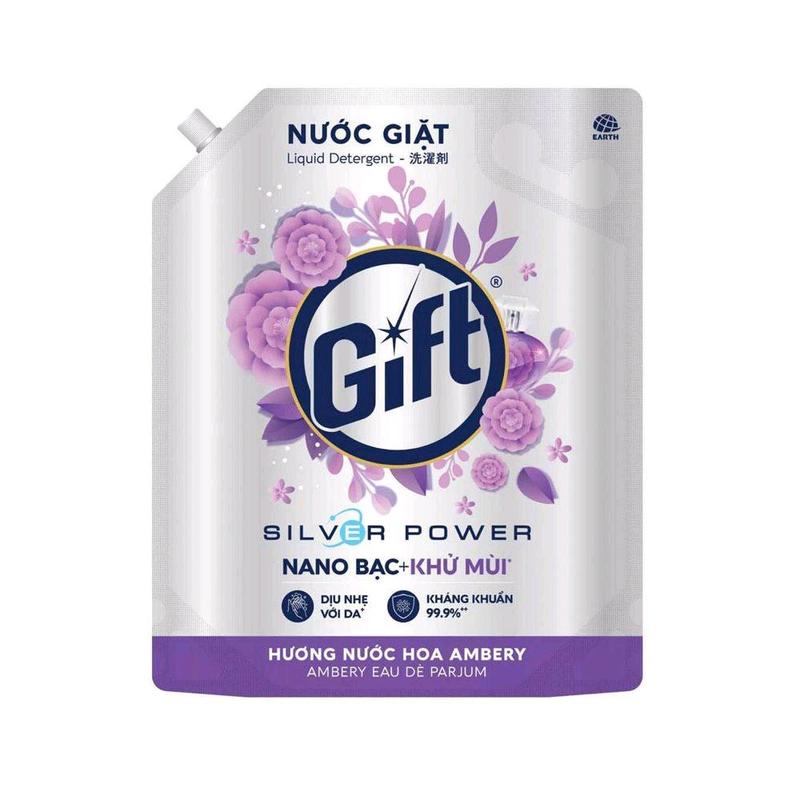 Nước giặt gift 3,6kg hương tinh dầu nước hoa lưu hương 48h theo công thức khử mùi tích hợp kết hợp nano bạc