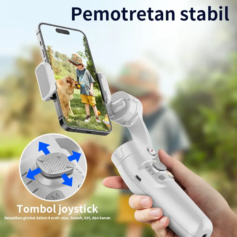 【COD】Jovitech New Gimbal Stabilizier GS08 Smart AI Pelacakan Wajah Cerdas Tripod Tongsis Selfie Stick Smartphone Face Tracking 2