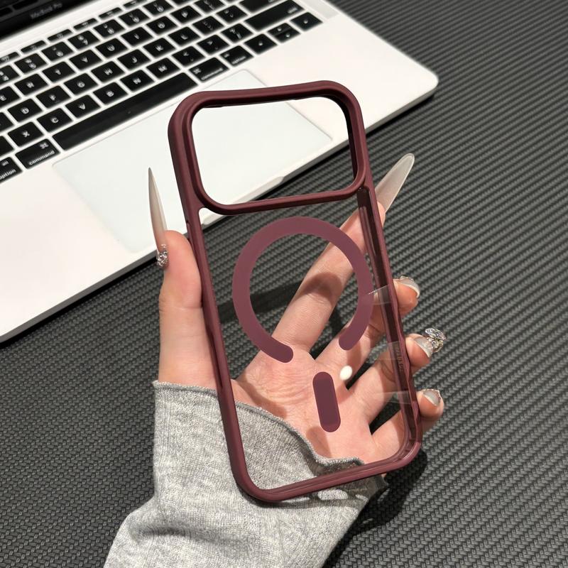 Ốp lưng cao cấp cho iPhone, cảm giác nam châm, bề mặt trong suốt, chống rơi vỡ, dành cho các mẫu: 18, 17 Pro Max, 16 Plus, 15, 14, 13, 12, 11 Pro