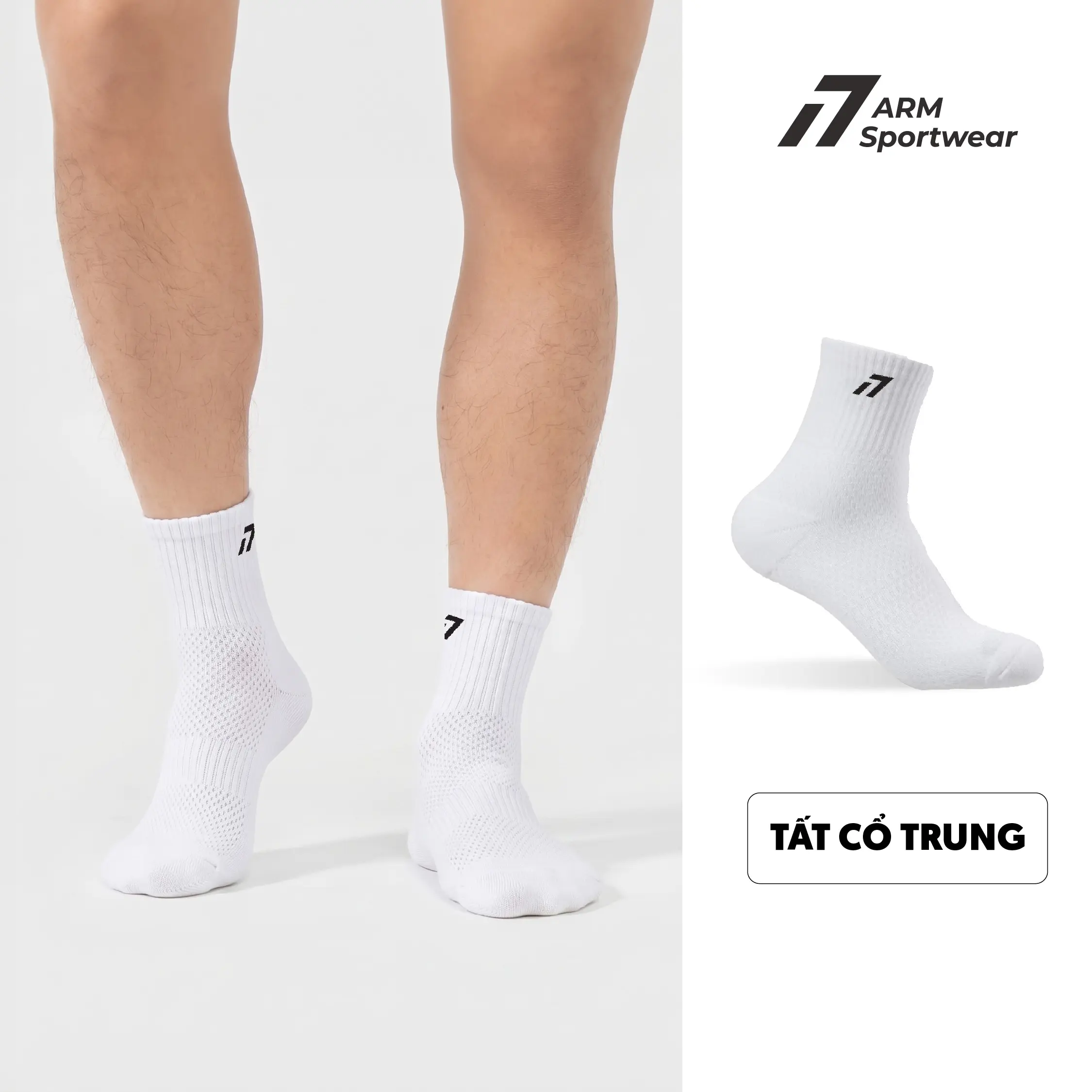 Tất vớ nam nữ chất liệu vải Hàn co giãn bốn chiều, kiểu dáng trơn phong cách hiện đại - ARM SPORTWEAR sợi spandex trang trọng √ √ màu trắng [ống ngắn] unisex Beige Tối giản