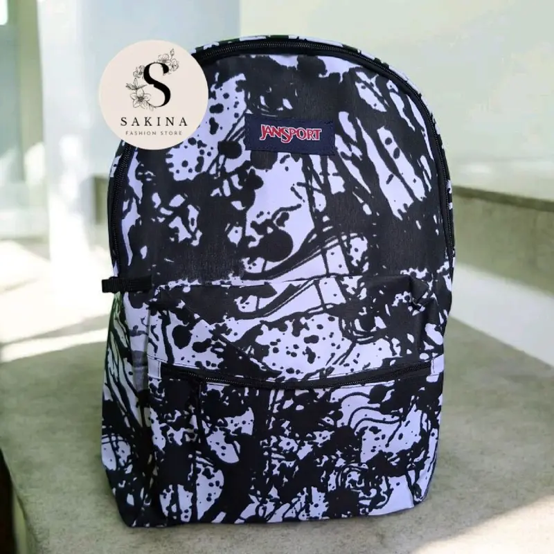 Tas jansport motif coret abstrak/ tas ransel/ tas sekolah/ tas backpack/ tas travel/ tas anak laki-laki/ tas permpuan/ tas kasual Wanita 1