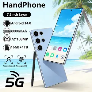 [Limited Edition] Handphone 5G Kamera 72MP+108MP 16GB+1TB Layar 7,3 Inci Baterai 8000mAh Android 14 Dengan Dolby Atmos dan Hi-Res Audio Wireless Mobile Phone Gaming Snapdragon 8 Gen 2 Baterai 8000mAh Bisa COD