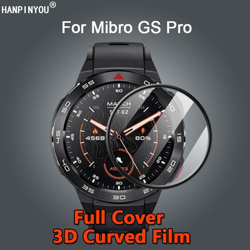 Bảo Vệ Màn Hình, Tương Thích Với Mibro GS / Pro Đồng Hồ Thông Minh, Siêu Rõ Ràng, Bao Phủ Toàn Bộ, Mạ Cong 3D, Được Làm Bằng Màng PET PMMA Mềm, Không Phải Kính