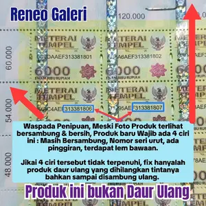 Reneo Galeri Prangko lama Seri Materai 6000 Tahun 2015 2016 2017 2018 2019 2020 asli lama baru belum terpakai