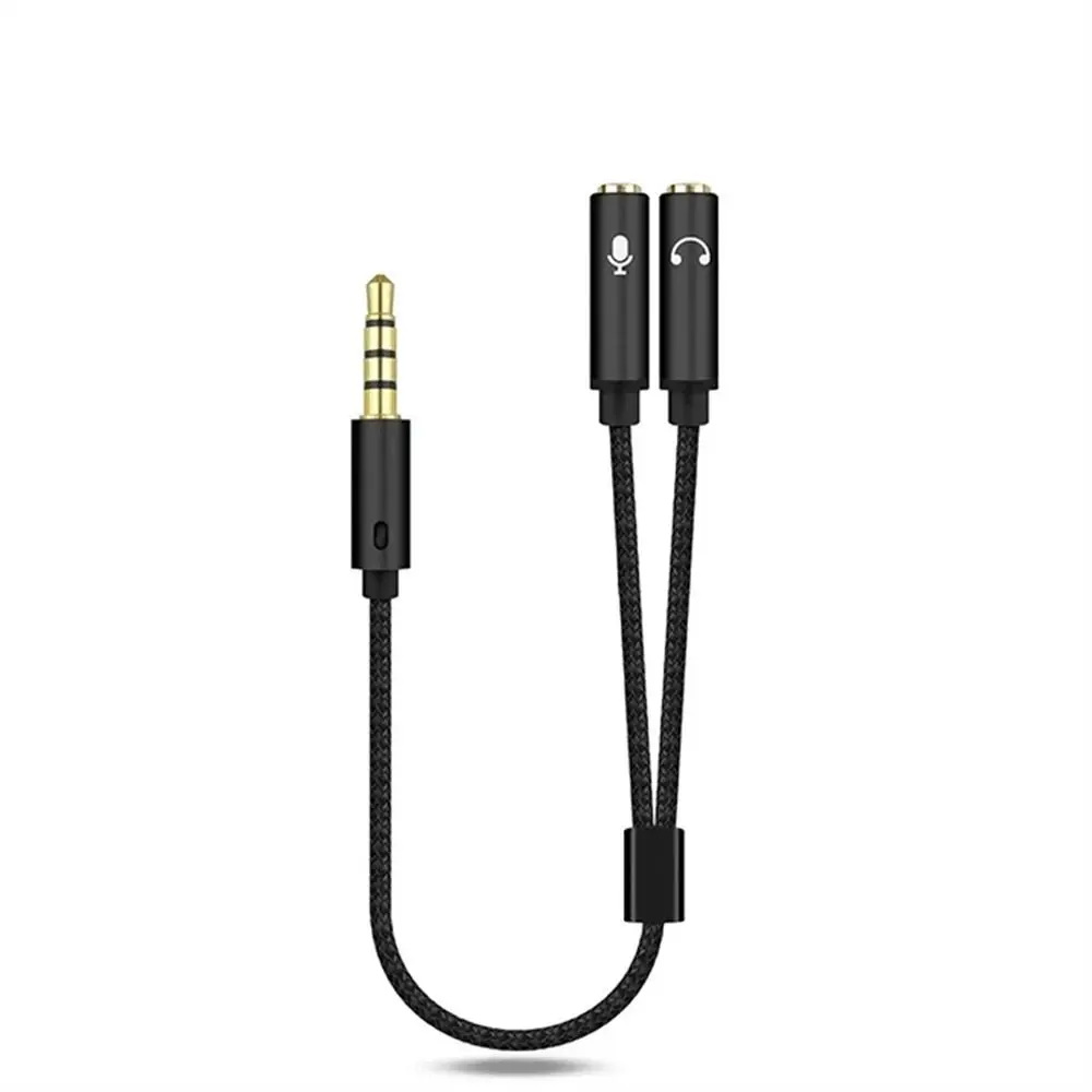 Cáp Âm Thanh Mic, Dành Cho Nghe Nhạc Trên Điện Thoại Di Động, Đầu Đực 3,5Mm Sang Cái 3,5Mm, Cáp Tai Nghe, Bộ Chuyển Đổi Cáp Y, 1 Đầu Đực Sang 2 Cái, Bộ Chuyển Đổi Cáp AUX