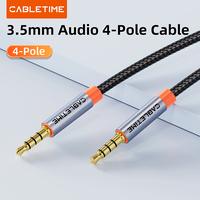Gambar CABLETIME Kabel Aux 3.5mm TRRS Male to Male 4 Pole Mic Audio Stereo & Call - 0.5M [CF18E] dari CABLETIME Jakarta Kota Administrasi Jakarta Barat 3 Tokopedia