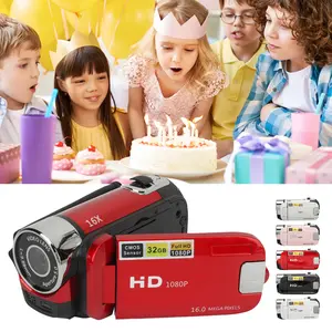 16MP Digital Camera Video Camera Recorder USB Port Connection 1080P Resolution with Fill Light for Travel Wedding Recording