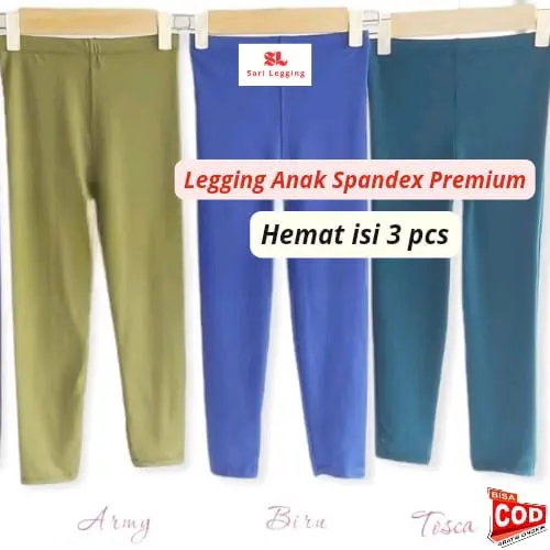 Paket Hemat 3 pcs Legging Anak Spandek Premium Usia 2 sampai 10 tahun Bayi Perempuan Fashion