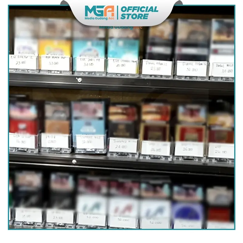 Pusher Akrilik Display 6 Set untuk Rak Produk Minimarket 4