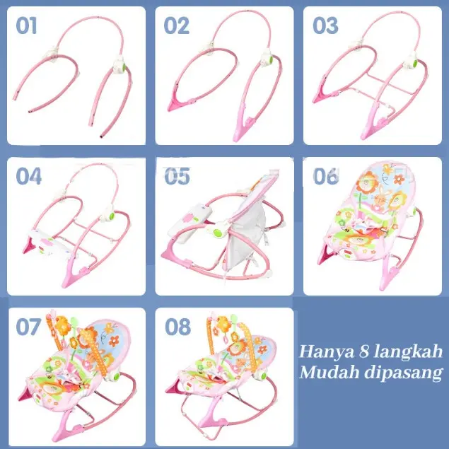 FLYBB Kursi Goyang Manual Bayi /Bouncer Bayi 10 In 1 Premium dilipat music Bouncer 2