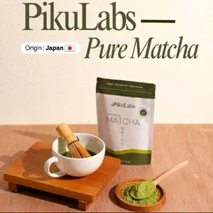 PikuLabs Pure Matcha Powder 100gr | 100% Pure, No Additive