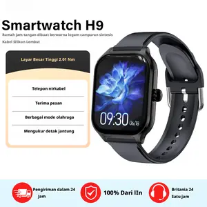 H9MAX Smartwatch Amazfit Bip 6 Pro I Watch Series 10 Wanita Sentuh Layar Wireless Pengisian Magnetik Baterai 160mAh Pelacak Tidur Kontrol Musik & Kamera Bluetooth