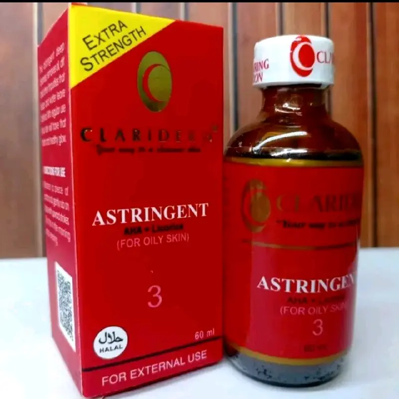 Toner Clariderm Astrigent No 3 Original Toner Pembersih Wajah For Oily Skin 60Ml Control Minyak Toner Asli 100% Bpom 3