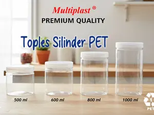 12 pcs Toples Tabung / Toples Plastik / Toples PET 600 ml