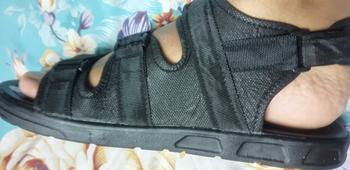 Product Review of ZEVAA-Sandal Gunung Pria Strap Velcro Ban 3 Hitam Putih Sandal from N**z x**i 1