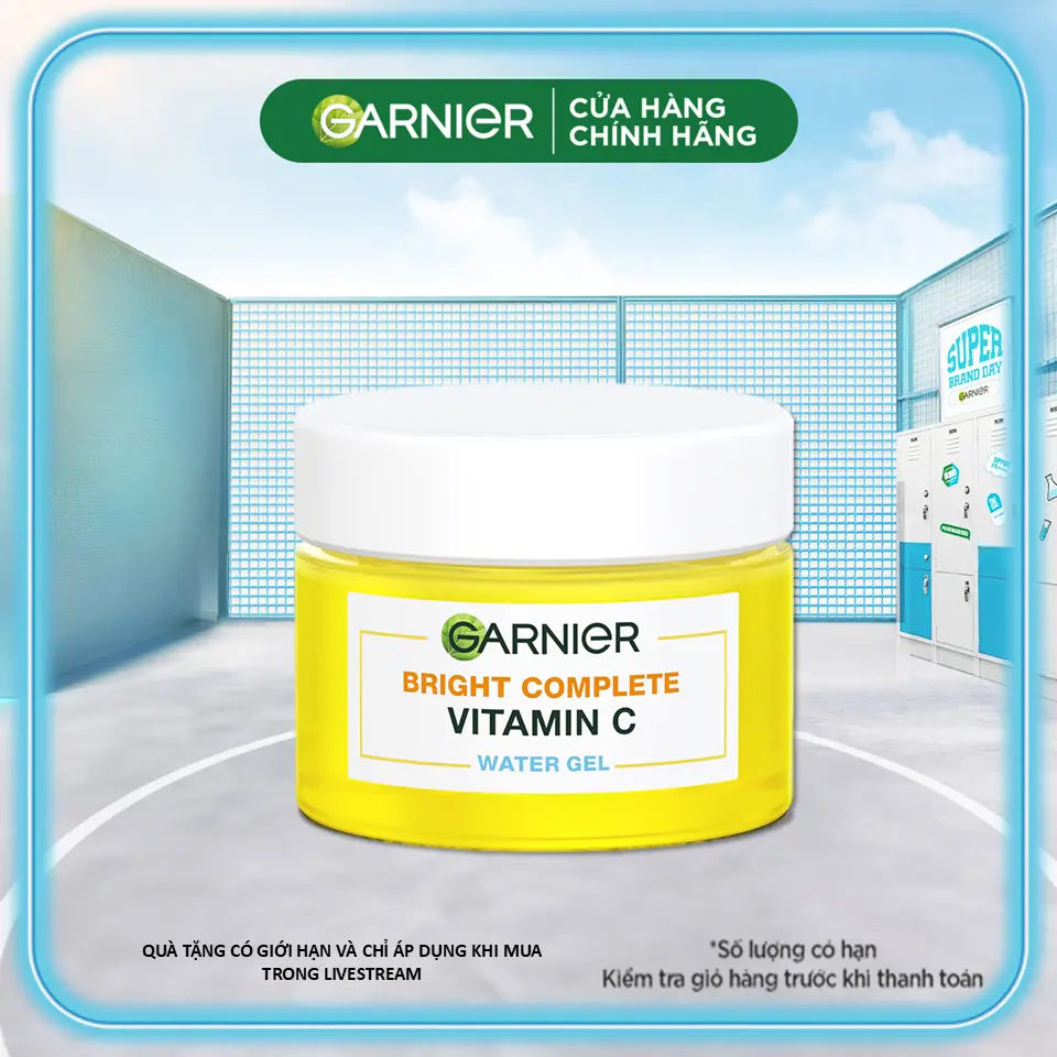 Kem dưỡng ẩm Garnier Water Gel mỏng nhẹ cấp ẩm tới 48H & hỗ trợ sáng da 50ml