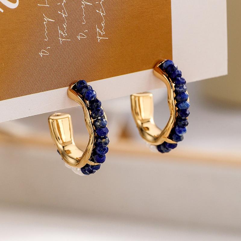 Lux Co.Talazuli blue  and Bohemian green necklace and earringws set. 4