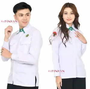Kemeja Dinas KEMENAG Pria Wanita/ Kemeja Formal Kemenag Model Terbaru 2025 / Varian Pria dan Wanita Bordir Hijau Panjang Baju Wearpack Seragam Safety Atasan