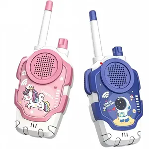 Walkie Talkie Nirkabel Anak Jarak Jauh 500 Meter Edukasi Mainan Telepon 2pcs Hadiah Anak-anak
