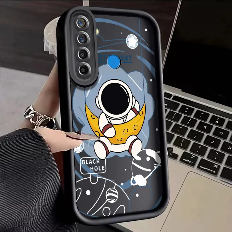 Casing Hp Realme 5 5i 5s 6i C3 C3i Narzo 10 Narzo 10A Narzo 20A Case astronot skateboard Casing ponsel HP imut kartun Softcase Kesing