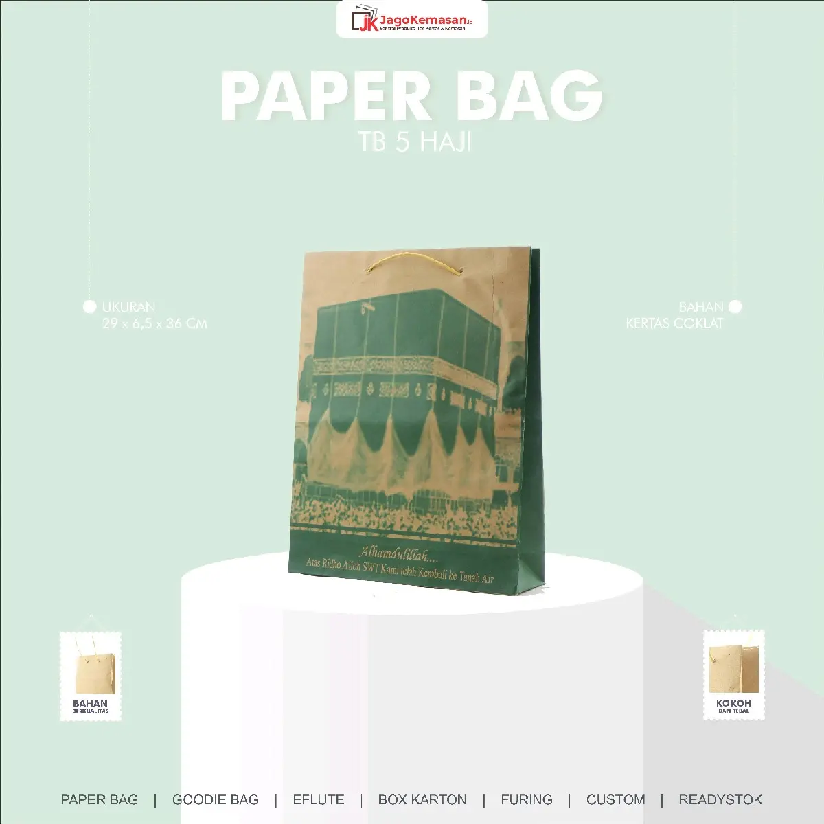 Paperbag Oleh-Oleh Haji dan Umroh berbagai macam Ukuran