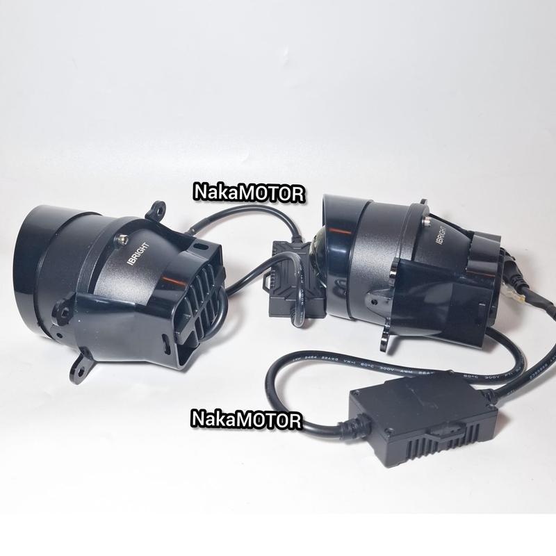 IBRIGHT SEPASANG Lampu Foglamp Biled 3 Inc C990 Devil Eye New Upgrade For Toyota Dan Honda Bonus Brecket Universal 5