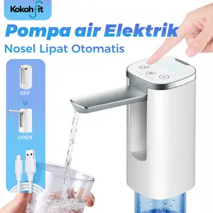 Pompa Galon Electrik Wireless Lipat Otomatis , 3Mode Kuantitatif Dispenser - 200/600/800 ML , Desain Senyap & Food Grade , Tombol Tampilan Digital Sentuh , USB Type-C - 1200mAh