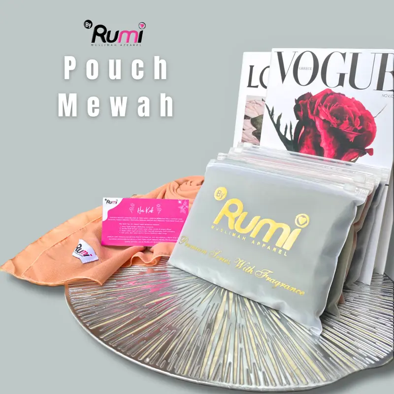 [EXCLUSIVE RUBEN ONSU] RUMI HIJAB - PAKET USAHA ISI 5 PCS PLAIN SQUARE Premium Series With Fragrance Wangi Hijab Polly Cotton Kerudung Persegi Jilbab Segiempat Bella Segi Empat Seragam Sekolah Polycotton Katun Pouch Santai Muslim Basic 1