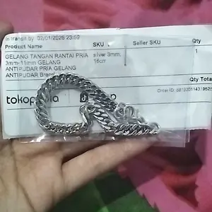 GELANG TANGAN RANTAI PRIA 3mm-11mm GELANG ANTIPUDAR PRIA GELANG ANTIPUDAR Bracelets