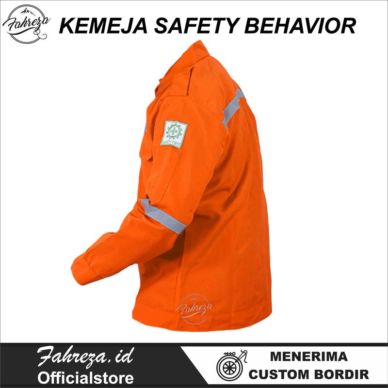 Kemeja Safety Lengan Panjang - Seragam Baju Kerja Proyek Lapangan 5
