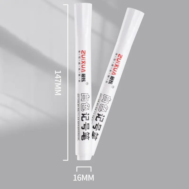Bút Sơn Vĩnh Viễn Màu Trắng Không Phai, 3 Cái, Đồ Thủ Công Nghệ Thuật, Không Thấm Nước, Viết Mịn, Bút Đánh Dấu Dầu, Khối Lượng Mực Cực Lớn, Không Bẩn Tay, Bút Đánh Dấu Màu Trắng Để Vẽ Đá 2