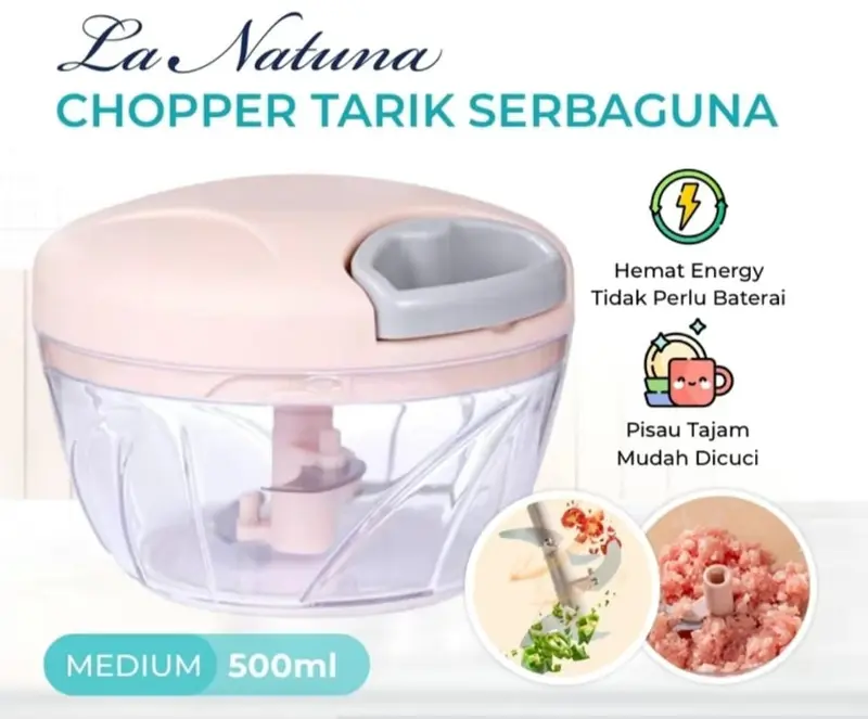 (RDM) Chopper Dapur Alat Blender Tarik Manual Multifungsi / Blender Daging dan Bumbu 0