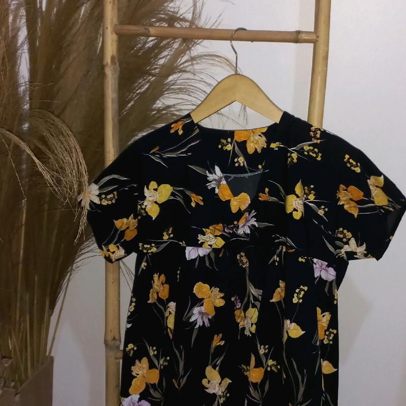 daster jumbo Wanita bermotif bunga bunga 0