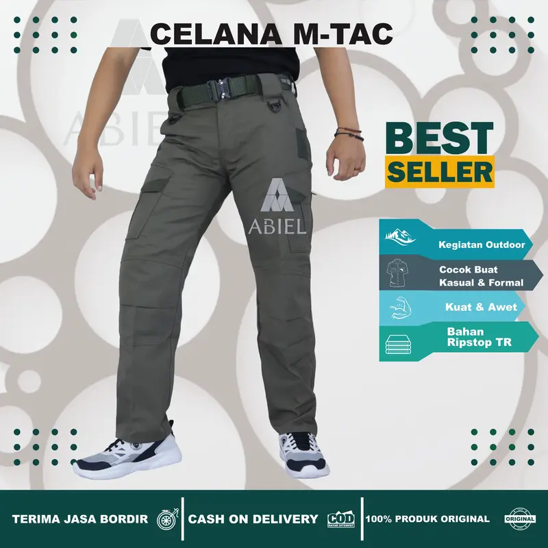 (DIKIRIM DARI BANDUNG) Celana Tactical  Pria M-TAC Panjang Cargo Celana Outdoor Gunung Hiking Sport 6