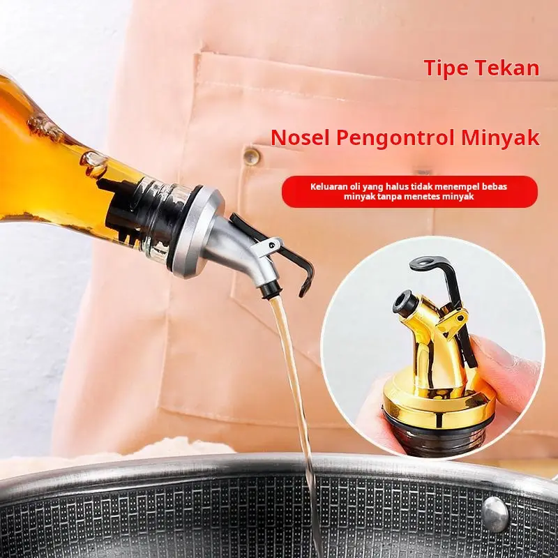 Sumbat Botol Bumbu Sumbat Melengkung Multifungsi Dapur Nosel Minyak Sumbat Botol Cuka Minyak Panduan Udara Sumbat Botol Minyak Universal Sumbat Botol Minyak Anggur 0