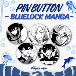PIN BUTTON BLUELOCK MANGA | PIN PENITI AESTHETIC 44MM BLUELOCK | PIN PENITI BULAT AESTHETIC