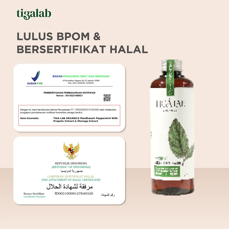 Tiga Lab Organics Antiseptic Mouthwash - Peppermint 250 Ml 1