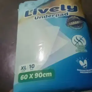 LIVELY Underpad HALAL Perlak 60cm X 90cm - 10pcs / Alas Pipis / Daya Serap Tinggi / Anti Bocor