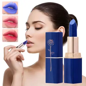 Yurizumi Yzs Lipstik Blue Rubah Warna Lipstick Blue Rose Long Lasting Waterproof Tahan Lama dan Tahan Air