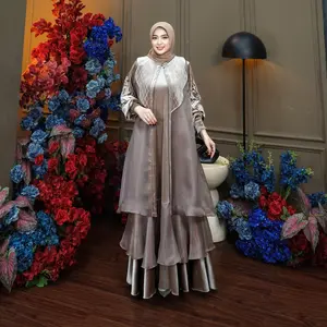 GAMIS TERBARU VERONIKA SET OUTER DRESS WANITA MUSLIMAH LEBARAN 2026 BY DUMMA